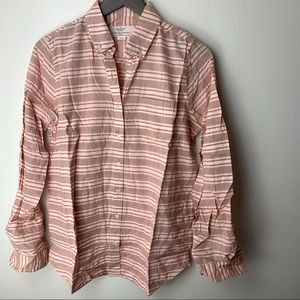 Birds of Paradis orange striped classic shirt